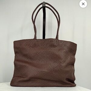 Woven Brown Tote Bag